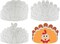 4E's Novelty Thanksgiving Paper Crowns, 24 Pcs Thanksgiving Hat Decorations, Color Your Own Turkey Hat Craft, Adjustable for Fall Crown Craft and Headband, School & Friends Giving Kids Activities